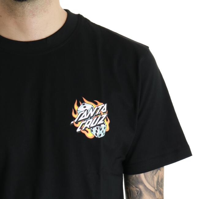 T-SHIRT FLAMING DICE SANTA CRUZ - Mad Fashion | img vers.650x/